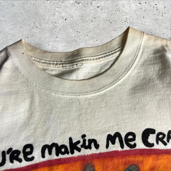 VTG You're‎ Makin Me Crazy Sunset Beach NC Big Head Designs Art T-Shirt Size L - Picture 3 of 8